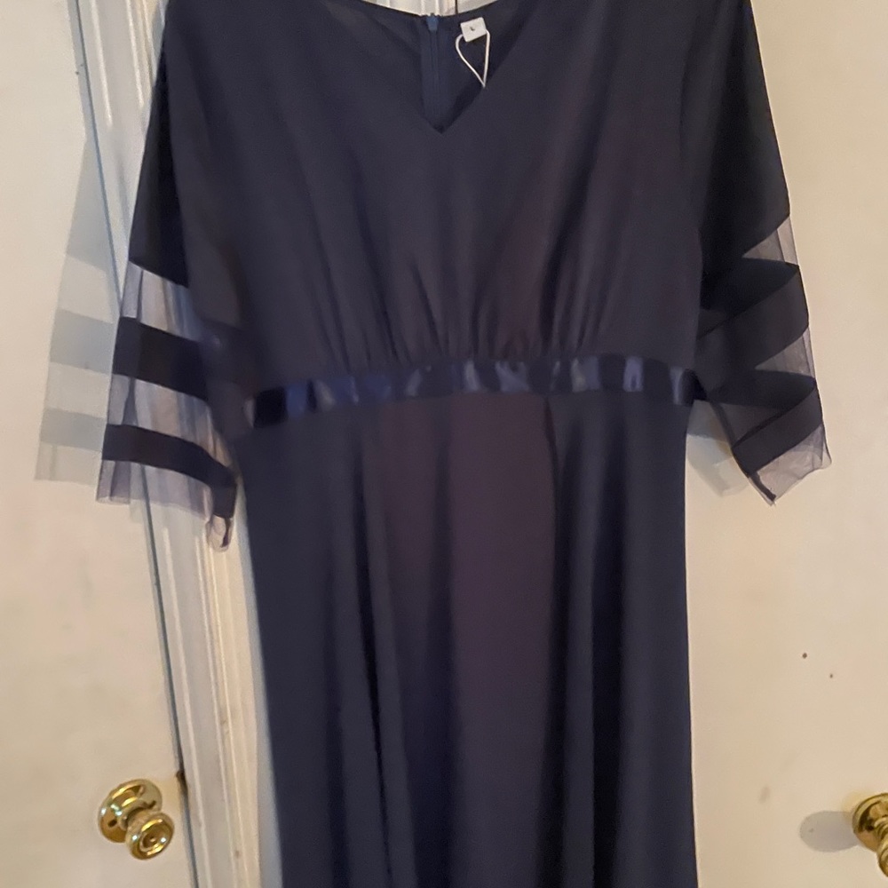 NAVY BLUE SLIGHTLY FORMAL  DRESS, large